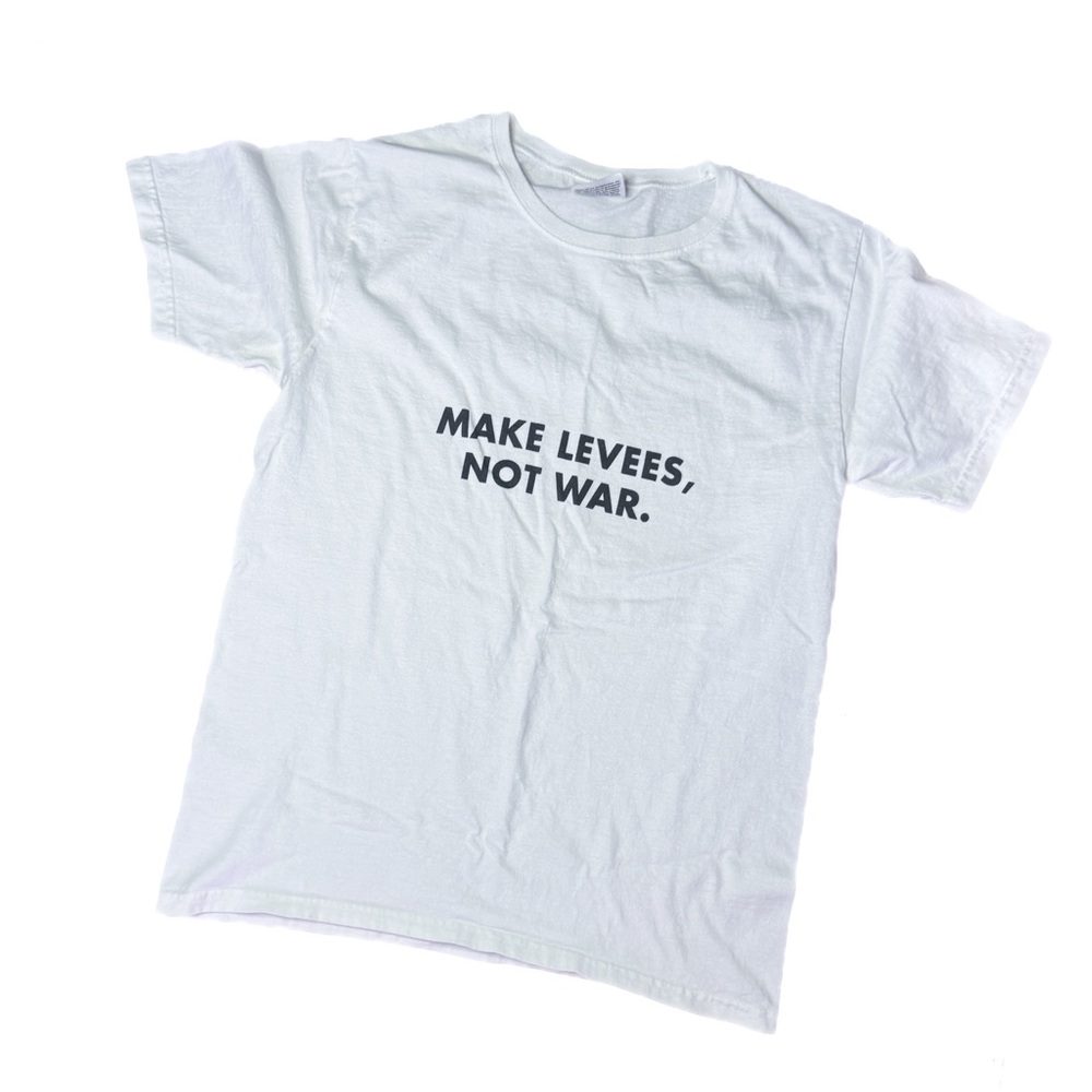 Hanes White Short Sleeve Tee Make Likes Not War